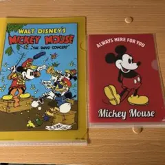 Disney Mickey Mouse クリアファイル 2枚セット