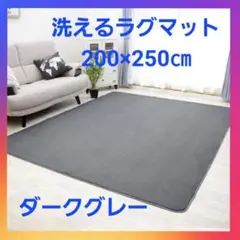 洗えるラグマット　ホットカーペット対応　Lサイズ　ダークグレー❗