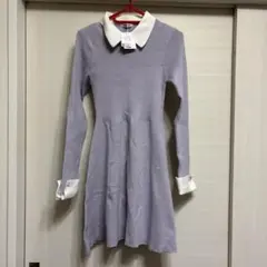新品タグ付き　INGNI 薄紫 ニットワンピース M