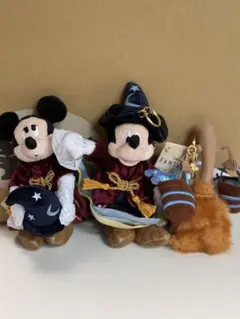 ファンタジア 魔法使いの弟子 85周年 ミッキー ぬいぐるみキーチェーン　セート