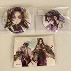 鬼滅の刃 繋ぐ 缶バッジ ステッカー胡蝶カナエ 胡蝶しのぶ