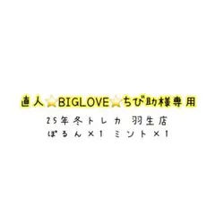 直人⭐BIGLOVE⭐ちび助様専用