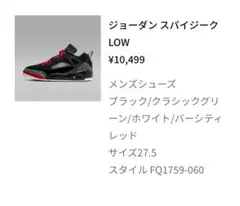 JORDAN SPIZIKE LOW 27.5cmのサムネイル