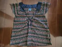 【値下げ】ネイビー 花柄 Vネック トップス