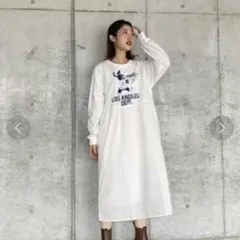 最終値下げ ロデオクラウンズワイドボウル　ドッキングワンピース　長袖　綿100%