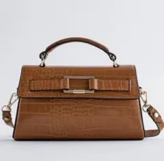 新品☆ZARA ザラ 2wayショルダー&ハンドバッグ Brown bag