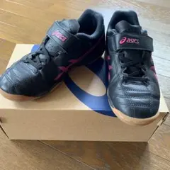 アシックス　フットサルシューズ 20cm 黒/ピンク