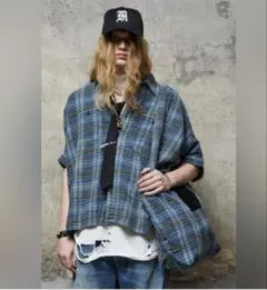 【三ツ星タグガシガシ系】RRLフランネルシャツ古着ワーク猫目常田大希藤原裕M位. 三ツ星タグガシガシ系】RRLフランネルシャツ古着ワーク猫目常田大希