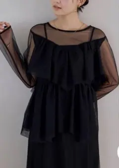 forksy./フォルクシー　フリルワンピース　二次会、結婚式　お値下げ中