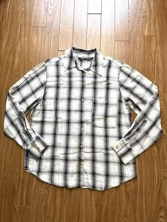 【新品未使用】ZARA ザラ チェック柄長袖シャツ ブラウス