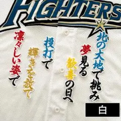 日本ハムファイターズ 刺繍ワッペン 山埼福也 応援歌 白