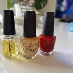 O.P.I ★ネイルラッカー2本 シャレドワトップコート ネイル検定色