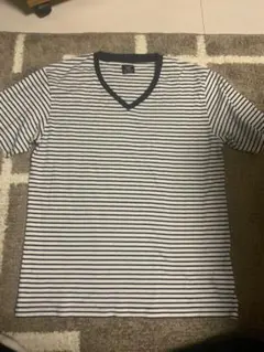 COMME CA COMMUNE ボーダー Vネック Tシャツ 夏