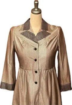 昭和レトロ古着ビンテージvintage★お仕立てワンピース★Lサイズくらい