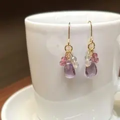 no.207 アメジスト　ピアス