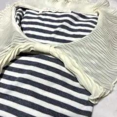 Ray Cassin ストライプ　長袖　カットソー　レース