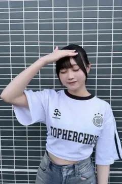 クロップドTシャツ ホワイト