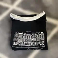 BONLECILL 長袖Tシャツ 黒 建物デザイン