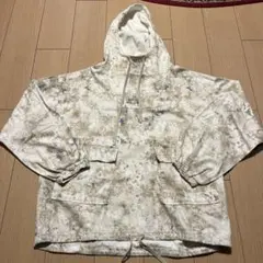 【美品】ZARA ホワイト・カモフラージュ フード付きパーカー