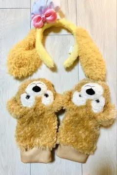 ダッフィーミトン、クッキーアンカチューシャ2点セット