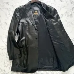 美品✨LANVIN ランバン ラムレザー テーラードジャケット 黒 50