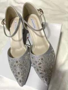 haremode チャンキーヒールパンプス シルバー 24.5cmのサムネイル
