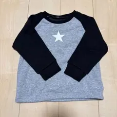 スター柄 裏起毛 トレーナー 100cm