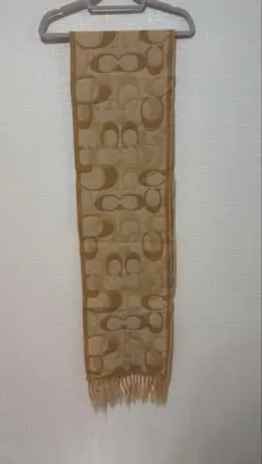 COACH シグネチャー柄 マフラー ベージュ