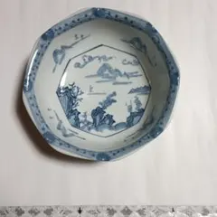 高級品】源右衛門窯 染付 蓮花文 八角鉢 大鉢 盛鉢 有田焼 - メルカリ