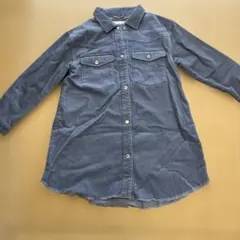ZARA kidsサイズ134cmの青のコーデュロイシャツ