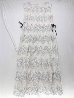 ★フェルゥ 花柄レースノースリーブワンピース アイボリー系 レディース