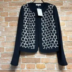 (新品)トリイユキ　フラワーレース　ノーカラージャケット　希少　一点もの