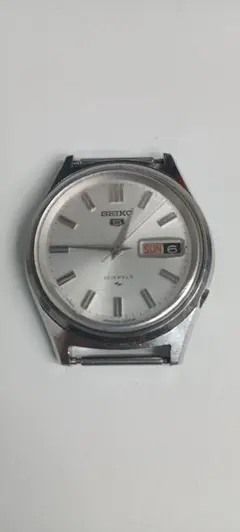 SEIKO5 自動巻き時計 シルバー文字盤