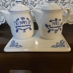 ma maison cuisine 陶器 醤油さし 卓上調味料入れ セットのサムネイル