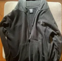 Stussy ブラック フリースパーカー S