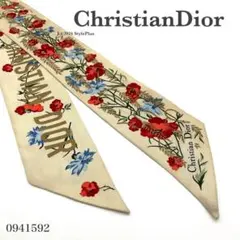 Christian Dior フラワープリント スカーフ ミッツァ - メルカリ