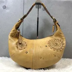 Coach Leather Studs Hobo Shoulder Y2K