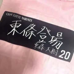 千葉ロッテマリーンズ 東條大樹選手 登場タオル