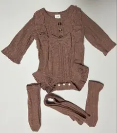 3-6M フリル付きロンパースセット