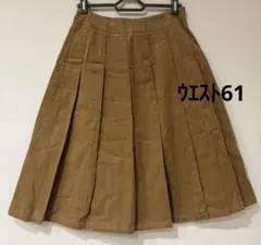 コーデュロイ　プリーツスカート