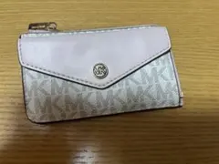 マイケルコース　ミニ財布　ピンクホワイト