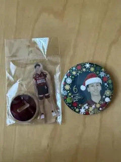 VC長野トライデンツ　6 赤星選手　アクスタ　缶バッジ