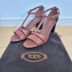 新品】TOD'S フリンジ チャンキーヒール ミュール サンダル 26.5cm