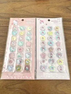 【正規品】 おはじき風シール ハローキティ・マイメロディ シール 24個入り