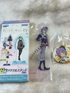 プロセカ　ラッキーくじ　アクスタ＆缶バッジ＆クリアファイルステッカー[神代類]