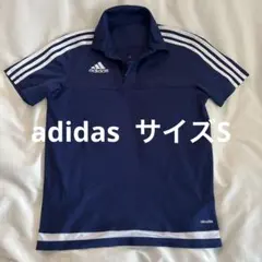 【adidas】美品　半袖ポロシャツ ネイビー　Sサイズ
