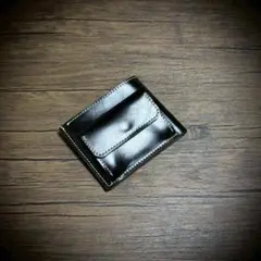 経年変化 二つ折り 財布 生成り ナチュラル 手縫い ヌメ革 本革 牛革 革財布
