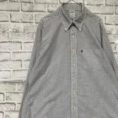 ブルックスブラザーズ長袖シャツ！ホワイトブルーチェックL 0304