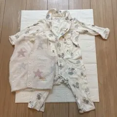 gelato pique 動物柄ロンパースとベストのセット　80