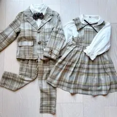 フォーマル 110cm スーツ ワンピース 男女 双子